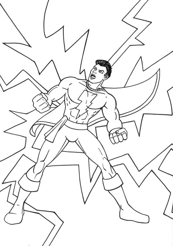 Shazam coloring pages