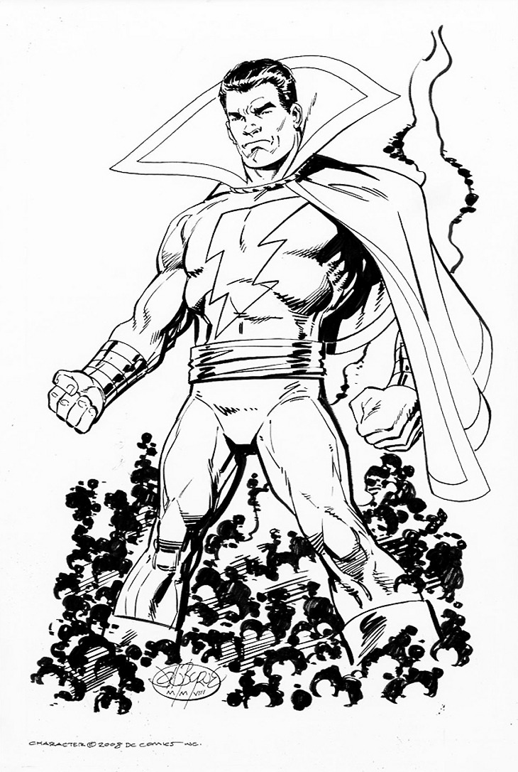 John byrne draws â captain marvel mission by john byrne