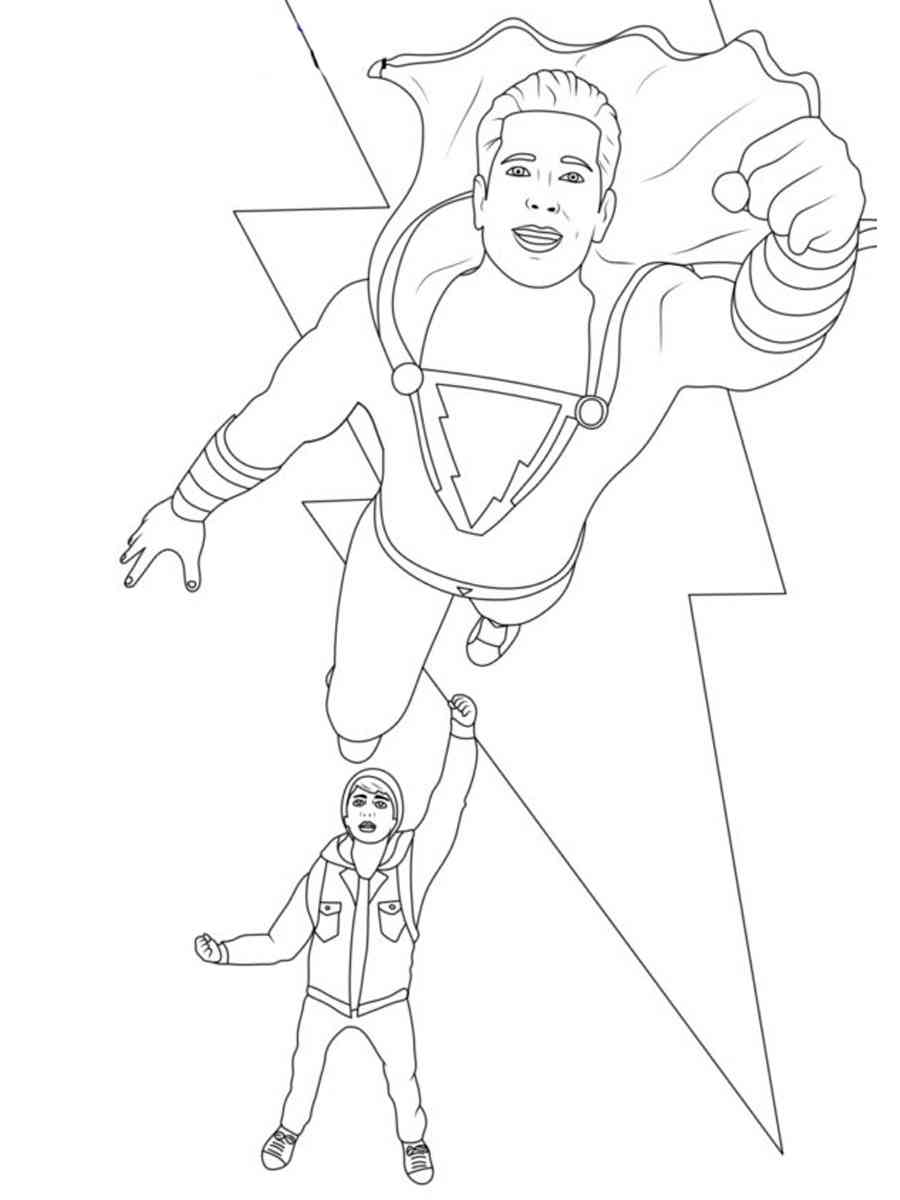 Shazam coloring pages