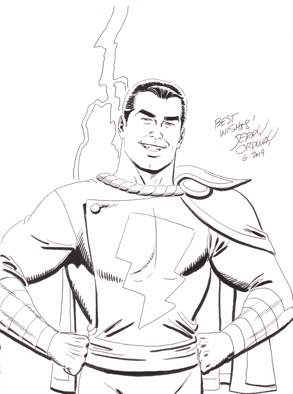 Jerry ordway original art sketch shazam vault collectibles
