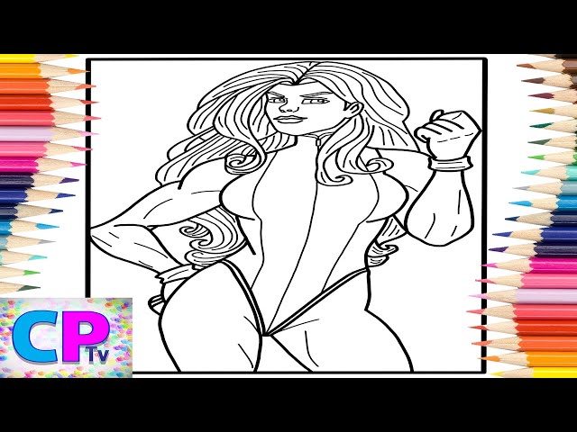 She hulk coloring pagesshe hulk looks greatarin hoxha caravn