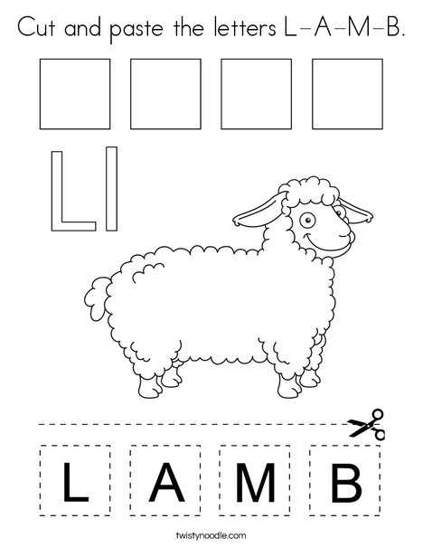 Cut and paste the letters l