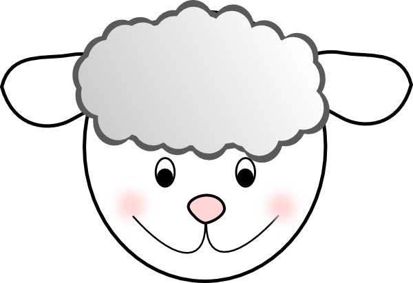 Sheep face sheep mask sheep template