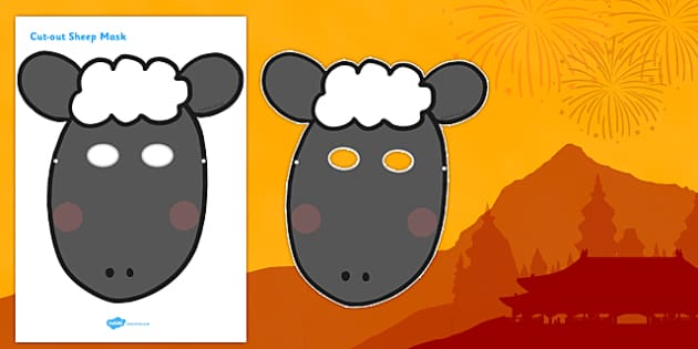 Sheep face template teacher made