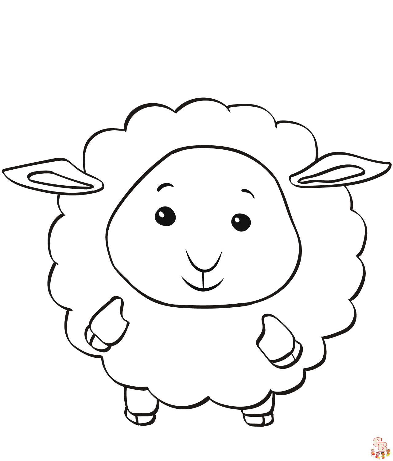 Cute lamb coloring pages