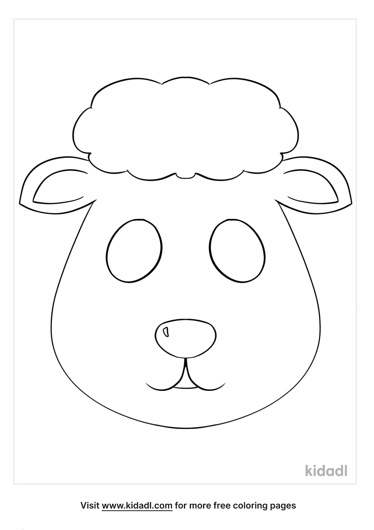 Free sheep face with eyes cut out coloring page coloring page printables