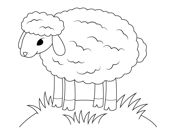 Printable sheep coloring page