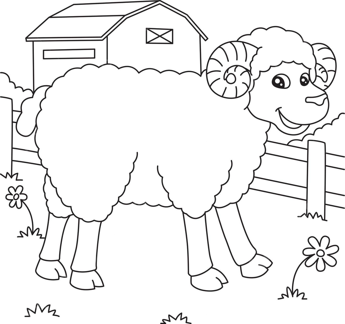Sheep coloring page for kids fun colouring young vector fun colouring young png and vector with transparent background for free download