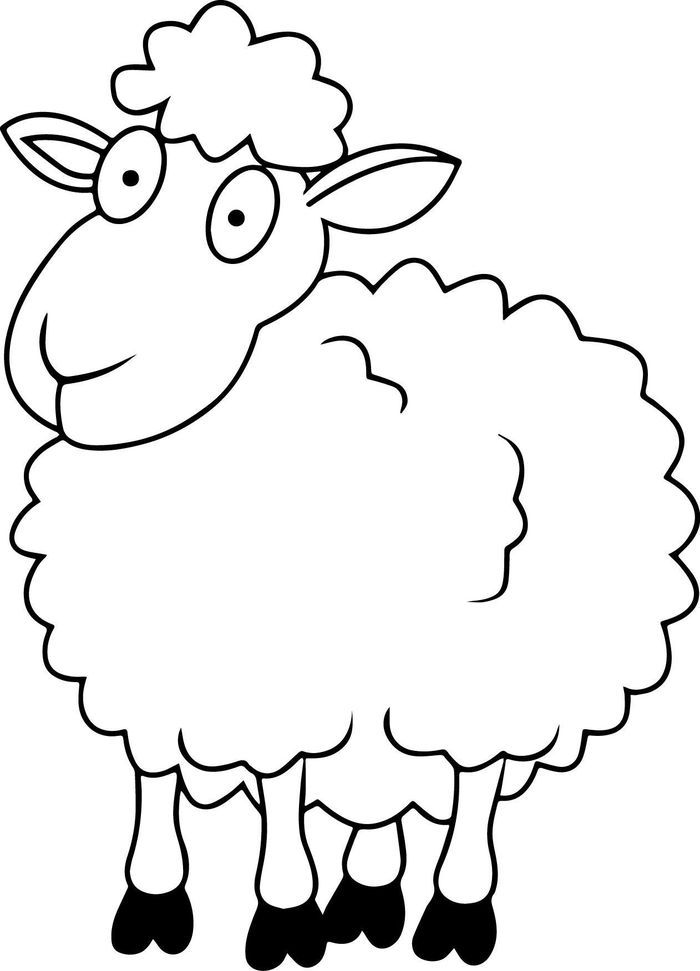 Printable sheep coloring pages pdf