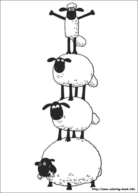 Shaun the sheep coloring picture