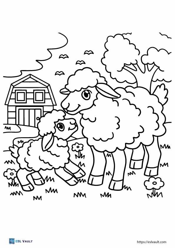 Free printable farm coloring pages pdf
