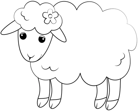 Lamb coloring page free printable coloring pages