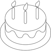 Birthday cake with roses coloring page free printable coloring pages