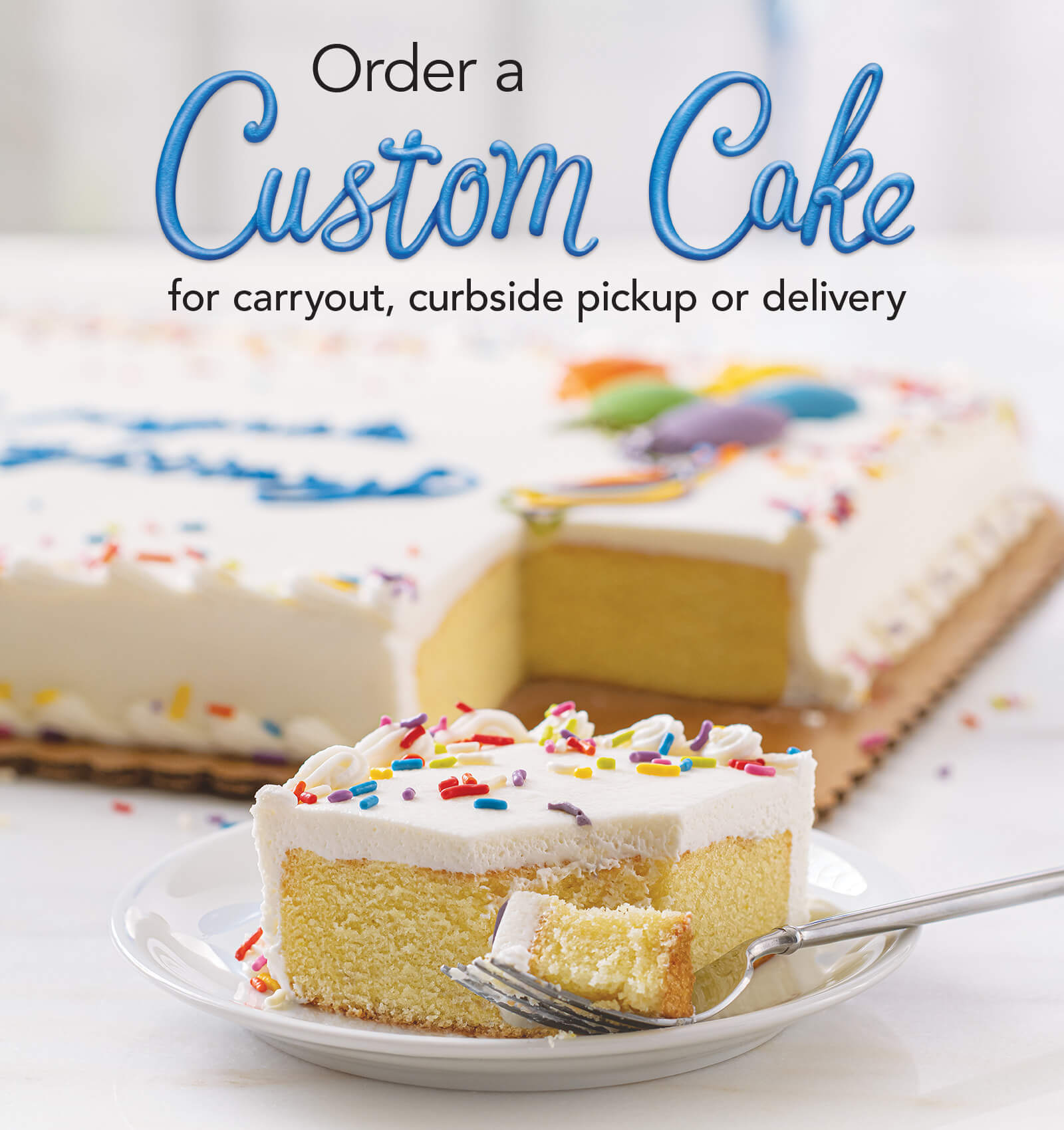 Custom cakes available to order online