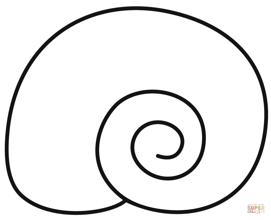 Seashell coloring page free printable coloring pages
