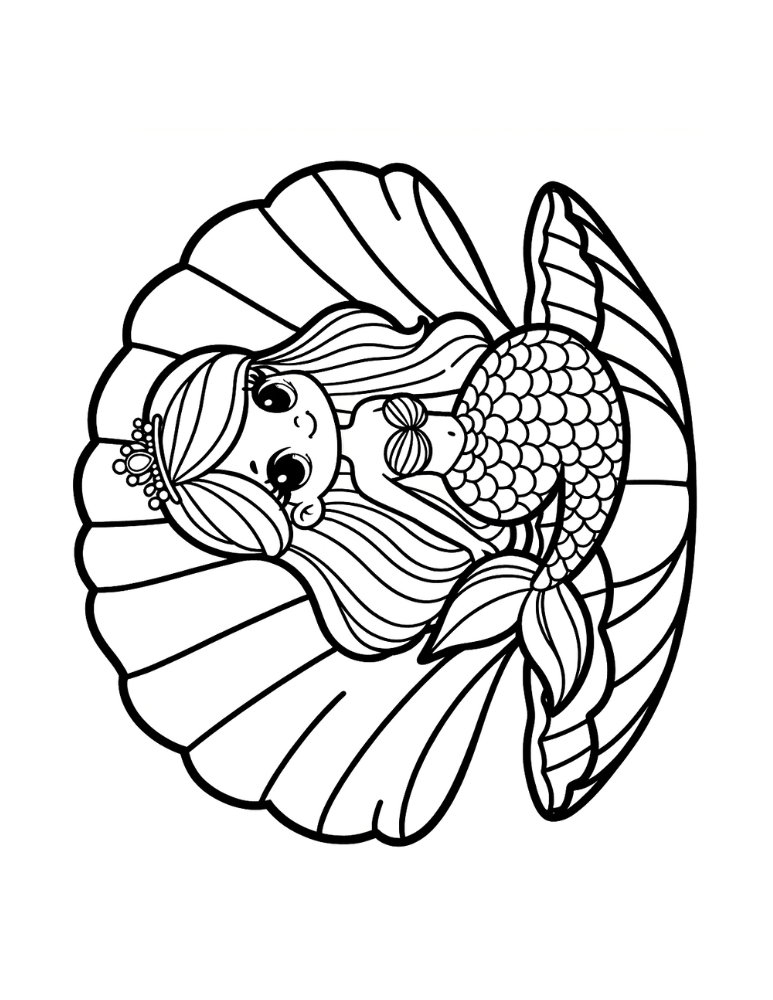 Free printable mermaid coloring pages