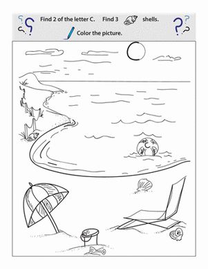 Find the objects letter c worksheet education lettering letter c worksheets letter c