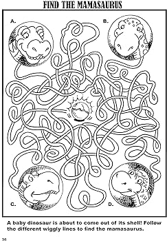 Awesome dosaur activities for kids mazes hidden pictures spot the differences secret codes and more mazes hidden pictures word searches more dover kids activity books dosaurs zourelias diana toys