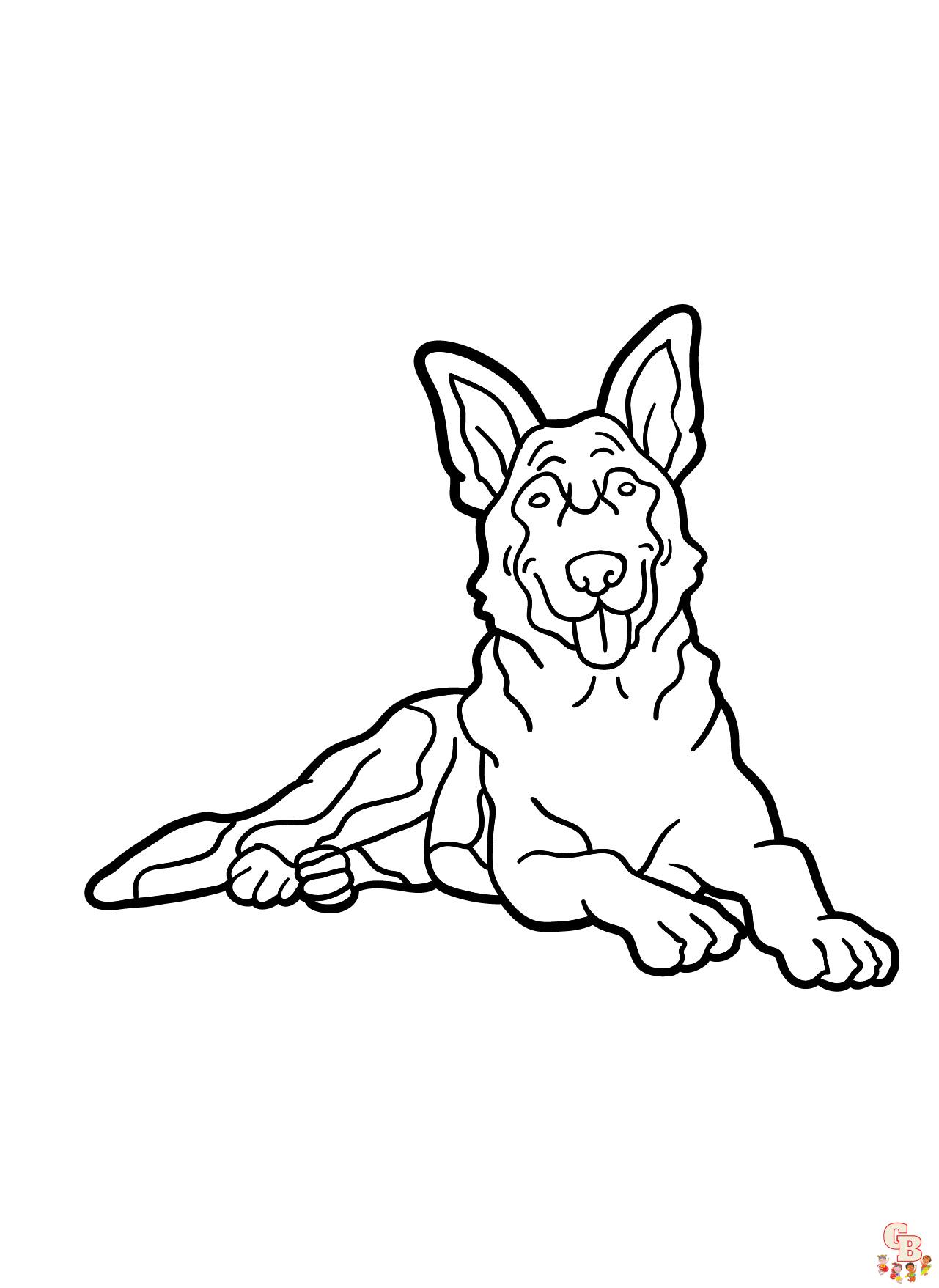 German shepherd coloring pages