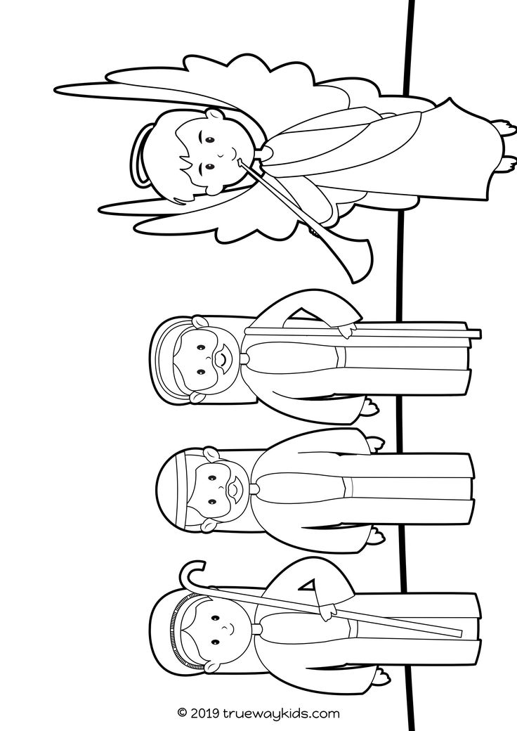 Shepherds in the field with angel christmas bible bible crafts sunday school bible coloring pages