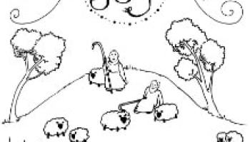 Angels shepherds coloring sheets for christmas