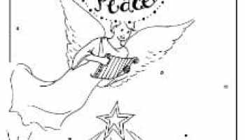 Angels shepherds coloring sheets for christmas