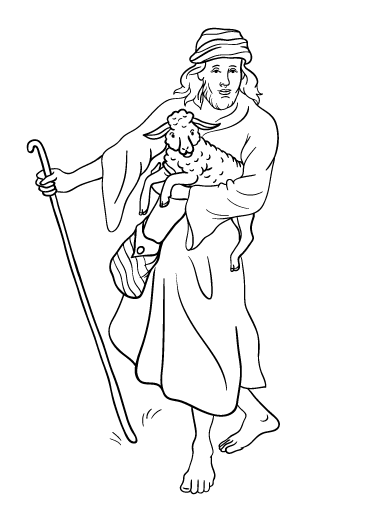 Free shepherd coloring page