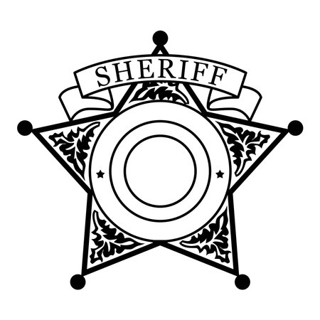 Sheriff badge vector stock photos and images