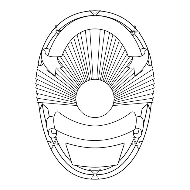 Premium vector vector illustration of sheriff badge security police badge law enforcement badge