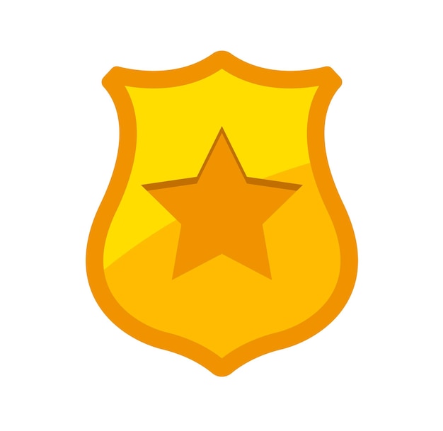 Premium vector police badge vector isolated icon emoji illustration police badge vector emoticon