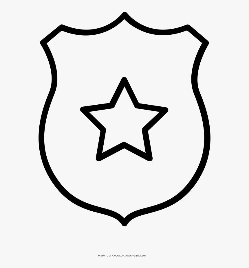 Sheriff badge coloring page