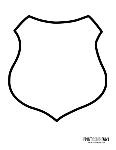 These cool sheriff police badge clipart and coloring pages make playtime learning fun at