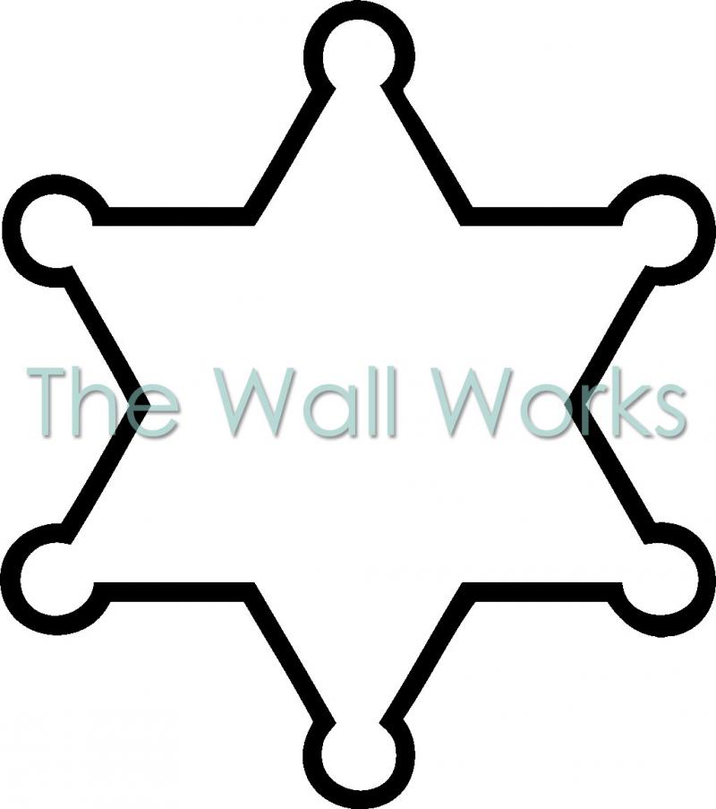 Blank sheriff badge wall sticker vinyl decal the wall works