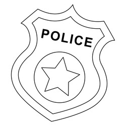Police badge kids vector images over