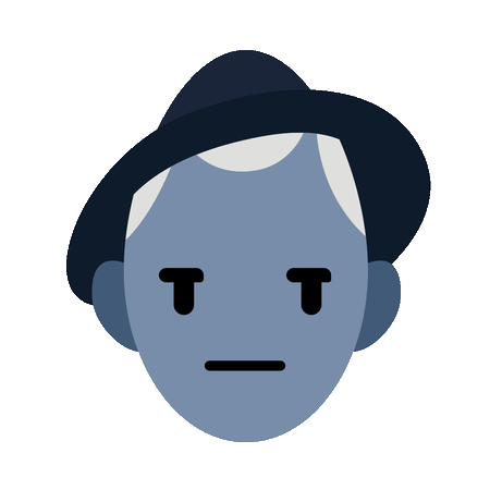 Man wearing hat and angry expression emoji animated icon download in json lottie or mp format