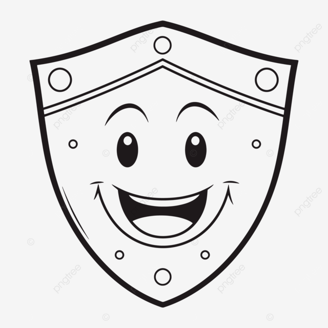 Smiling shield coloring page outline sketch drawing vector wing drawing ring drawing shield drawing png and vector with transparent background for free download