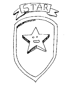 Star shield coloring page