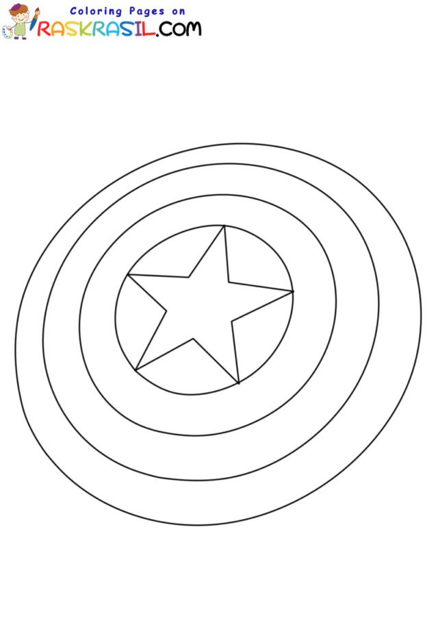 Captain america shield coloring pages printable for free download