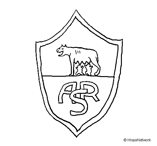 Roman shield coloring page
