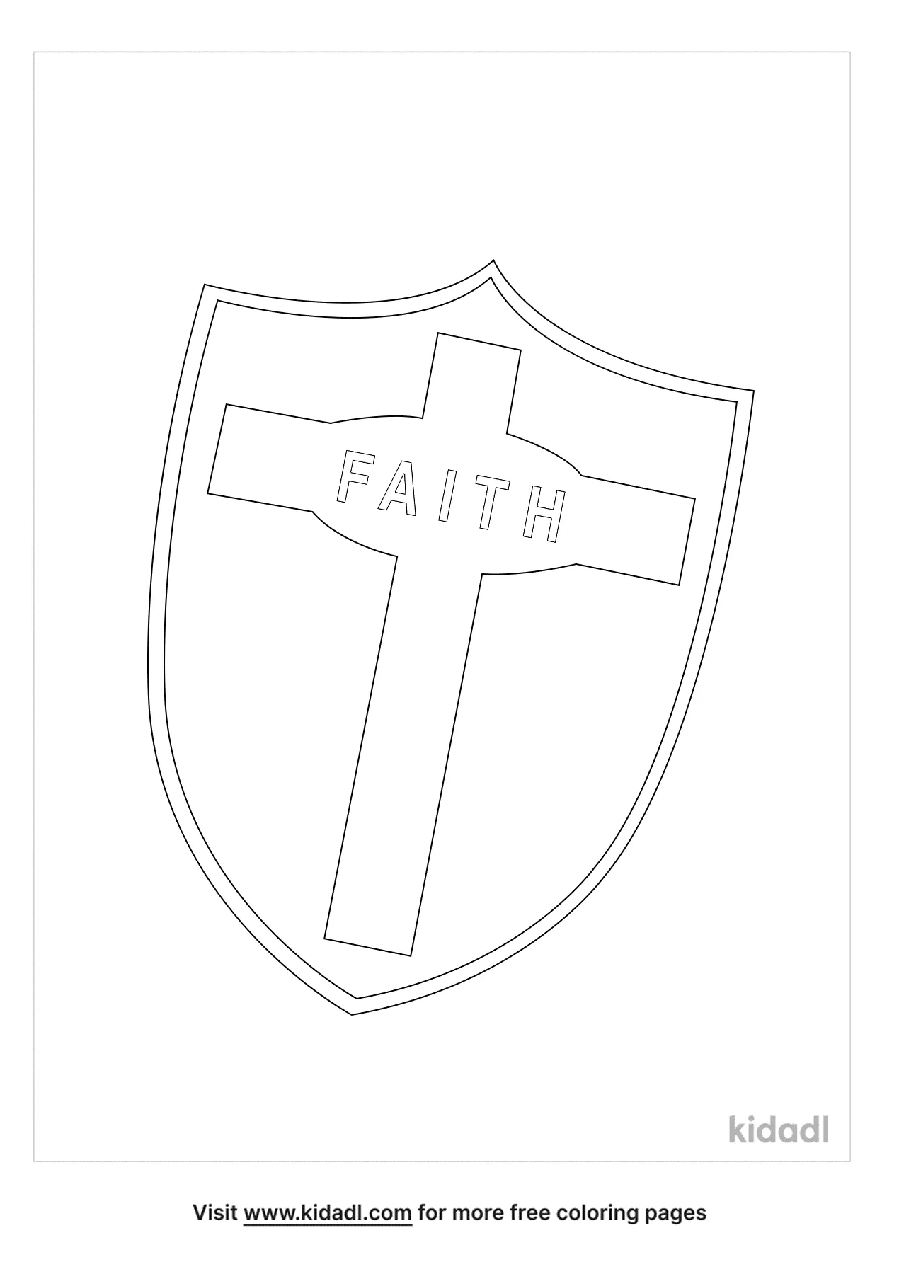 Free shield of faith coloring page coloring page printables
