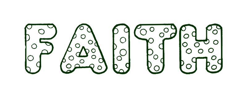 Coloring page first name faith