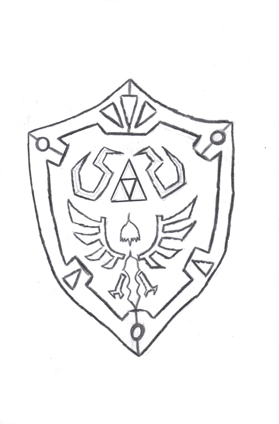 Hyrule shield outlines by kawaii