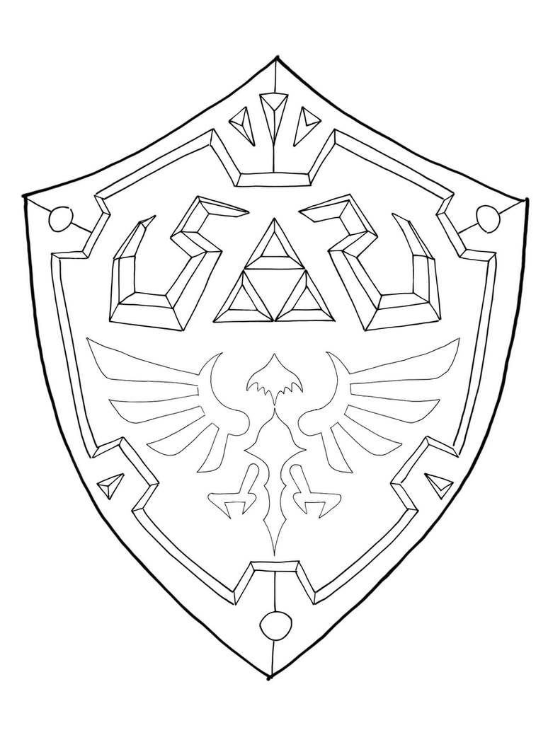 Hylian shield template by maxm on