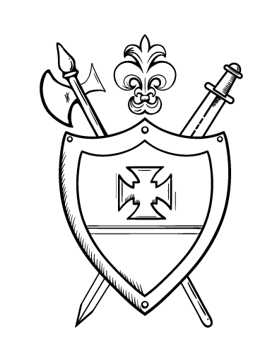 Free coat of arms coloring page