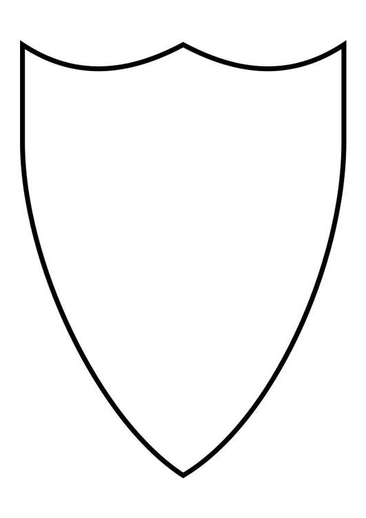 Coloring page shield