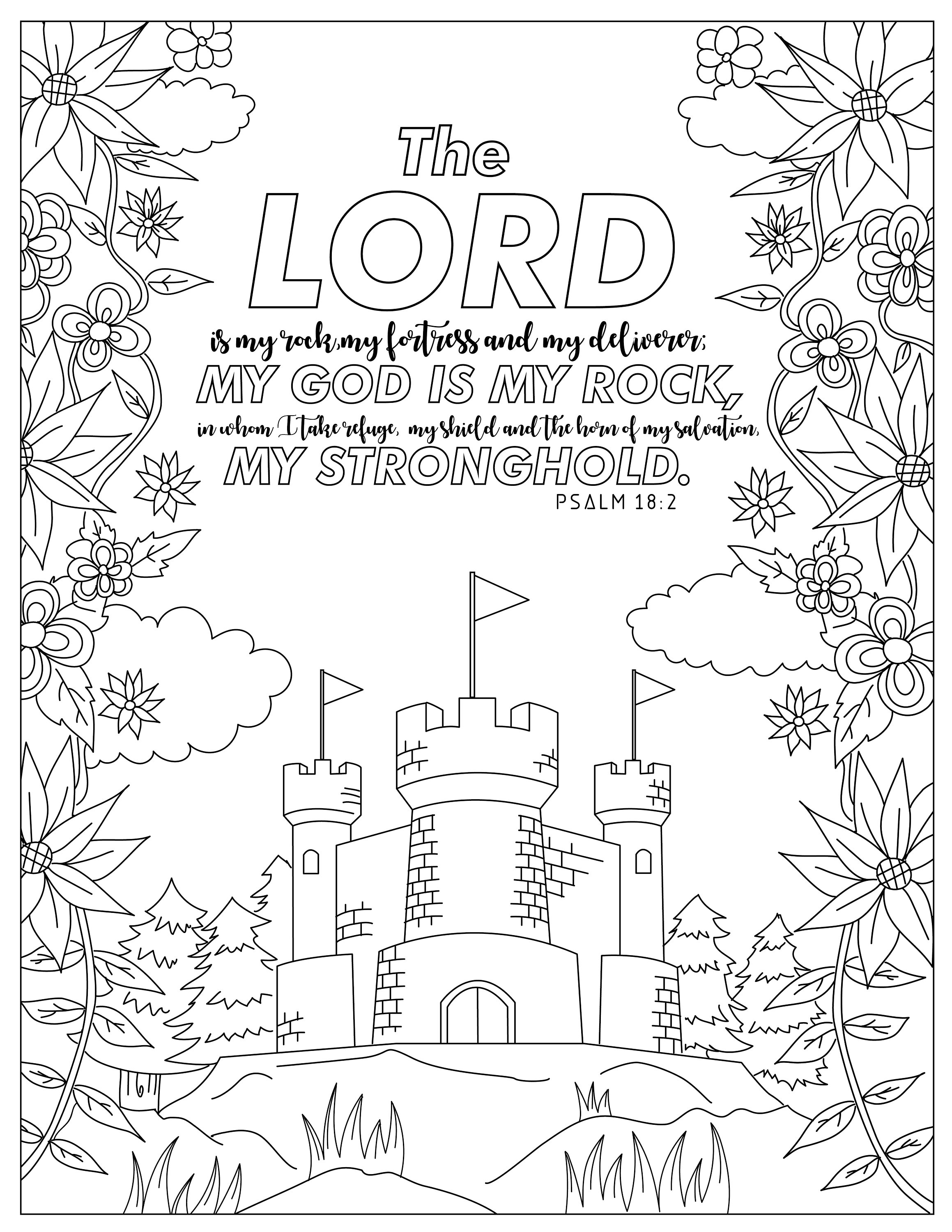 Printable psalm coloring pages