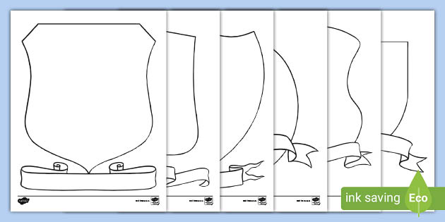 Design your own shield template teacher made