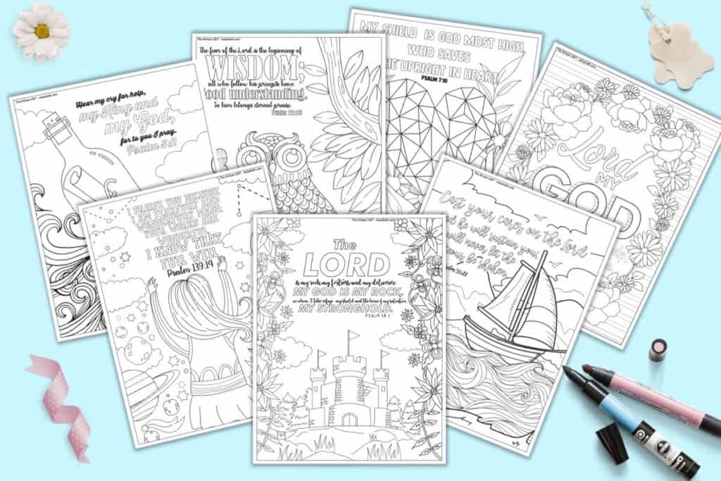 Free printable bible psalm coloring pages