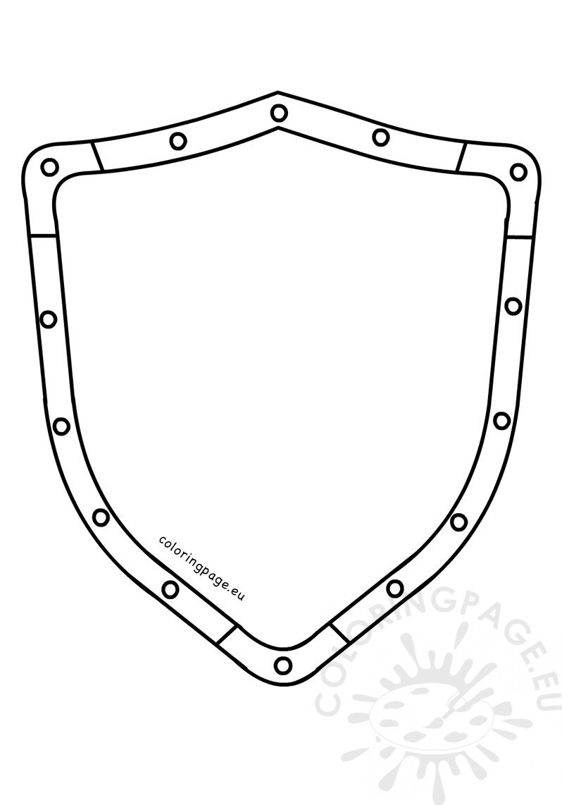 Metal shield template coloring page
