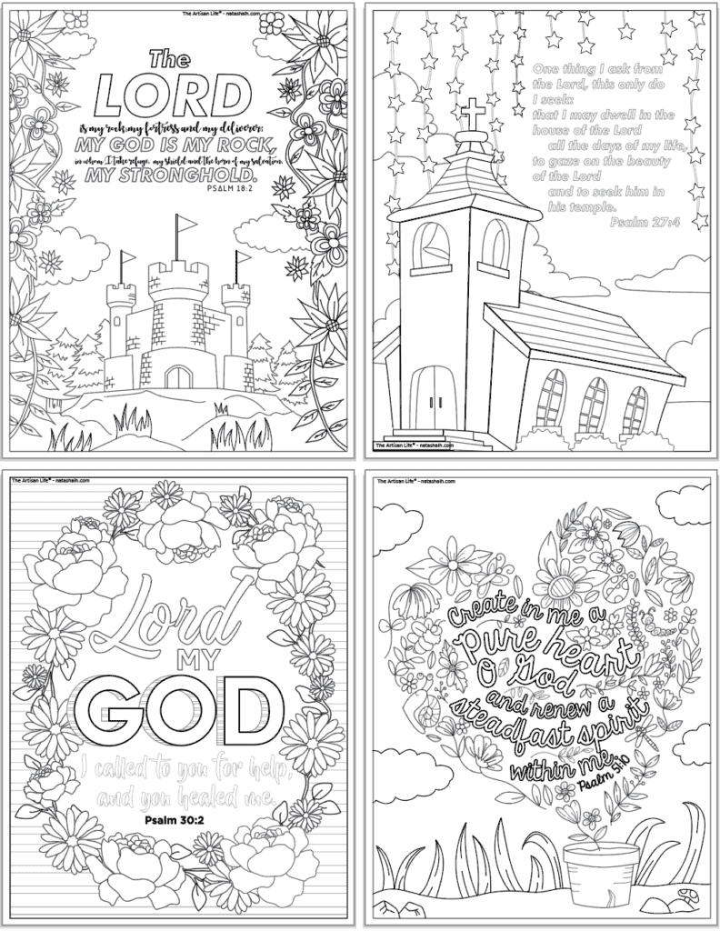 Free printable bible psalm coloring pages